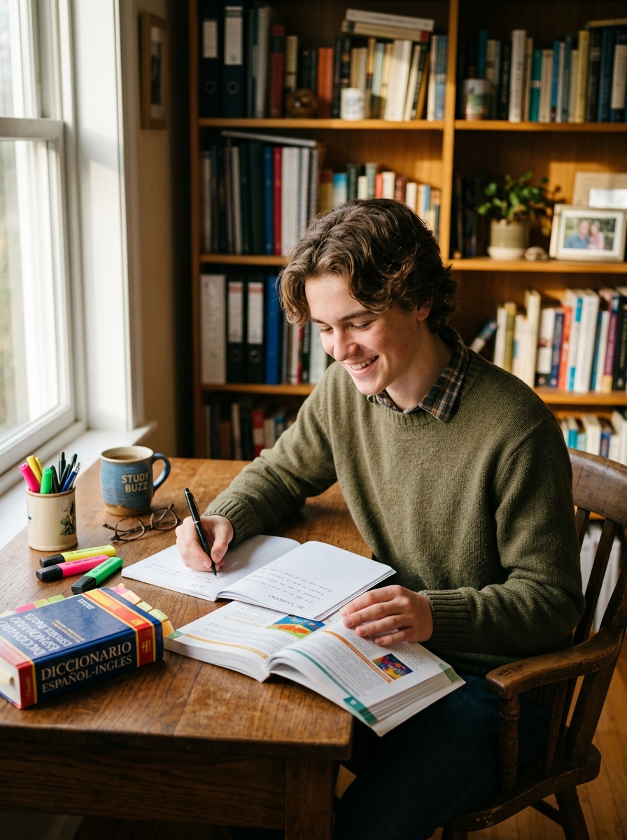 Qualified native Spanish teacher conducting online lesson
